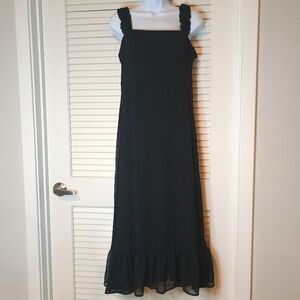 52seven Elegant Sleeveless Black Sheer Maxi Dress Size 8